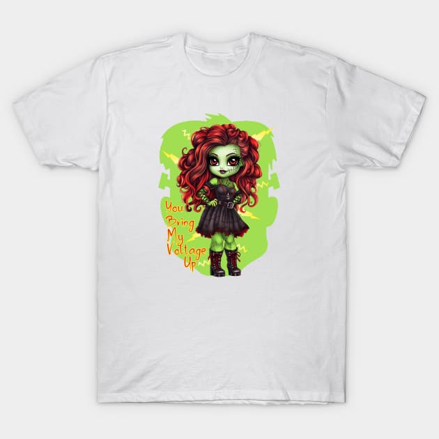 Cute Halloween Punk Girl - Halloween for Women T-Shirt by PlayfulPandaDesigns